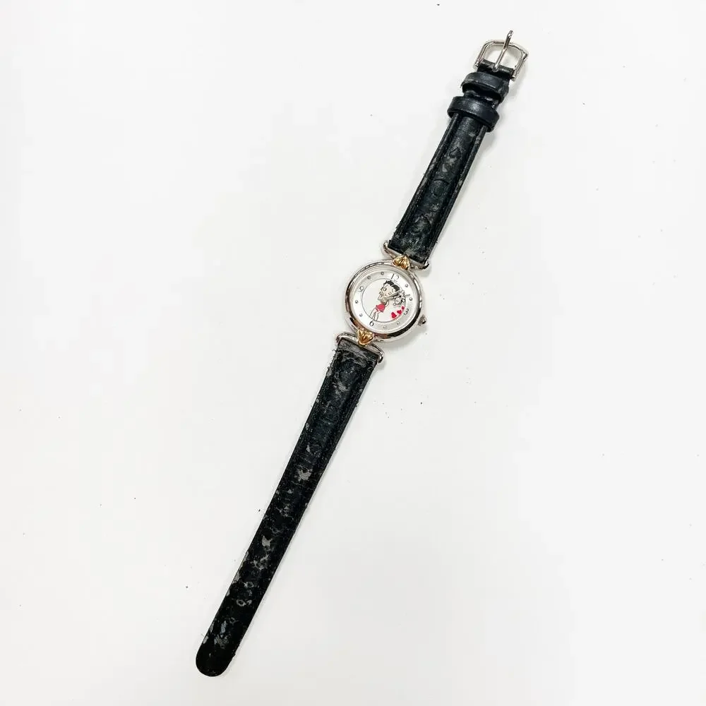Vintage 90s Betty Boop wristwatch black band